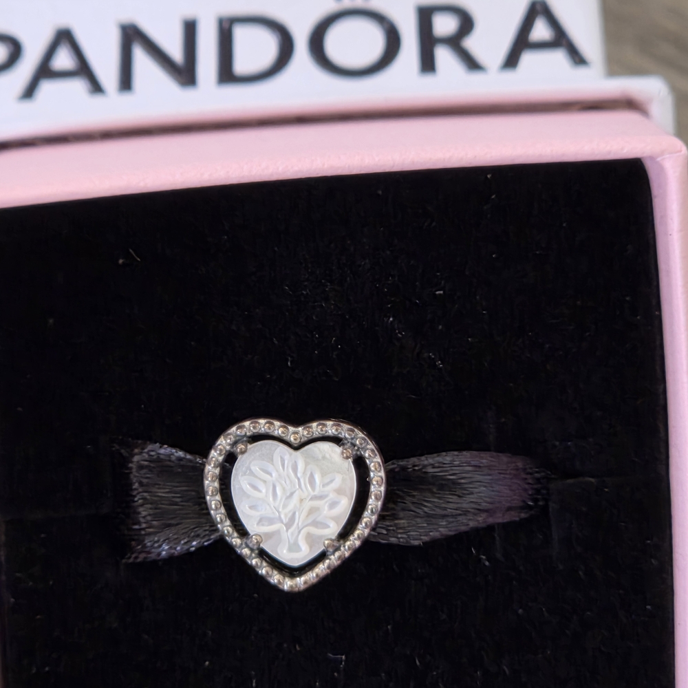 Pandora Silver Heart Charm Bracelet